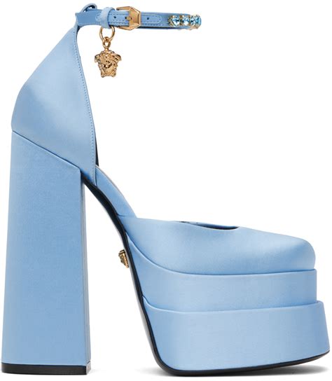 versace blue heels|versace platform heels price.